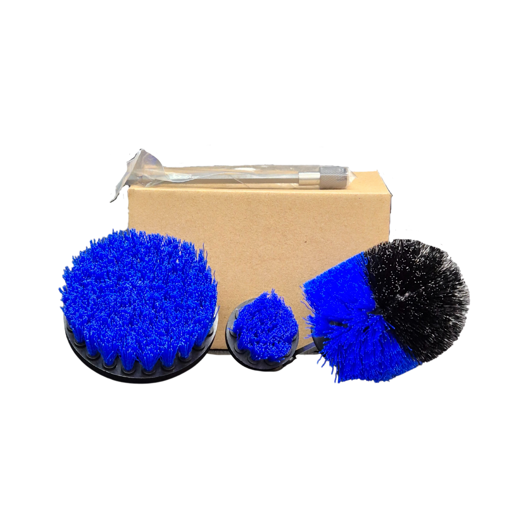 4-Piece Drill Upholstery and Carpet Brush Set